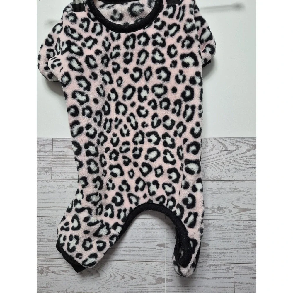 PET POSSE Pink Leopard Dog Pajamas Size Medium